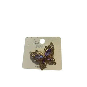 MINT LAVENDER BUTTERFLY BROOCH
